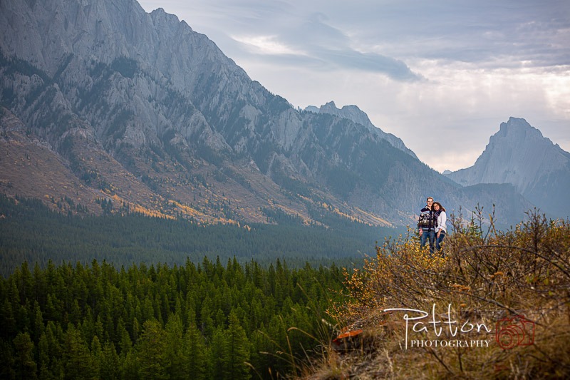 Engagement session in Kananaskis in the mountains